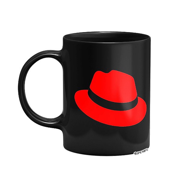 Caneca Red Hat Linux Preta