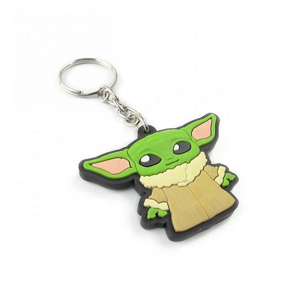 Chaveiro geek emborrachado Baby Yoda