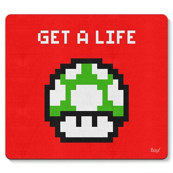 Mouse Pad Cogumelo Pixel Get a Life