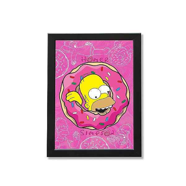 Quadro A4 - Homer donuts rosquinha