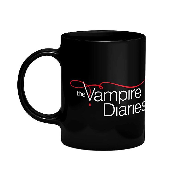Caneca Série The Vampire Diaries Preta (Saldo)