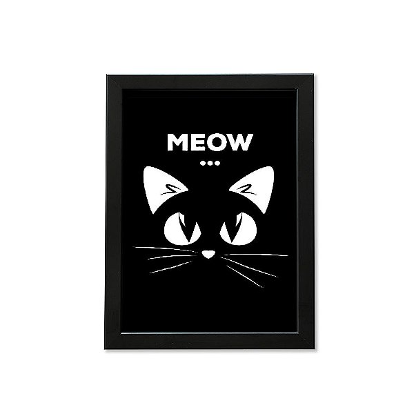Quadro A4 Pet - Gato Meow