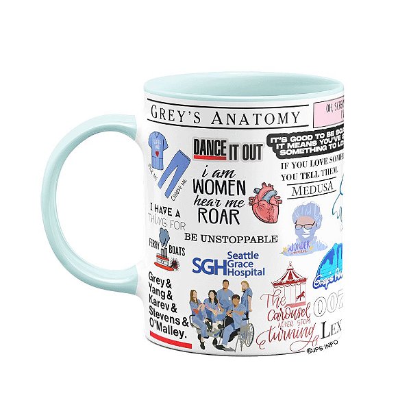 Caneca  Icons Moments - Greys Anatomy - Baby blue