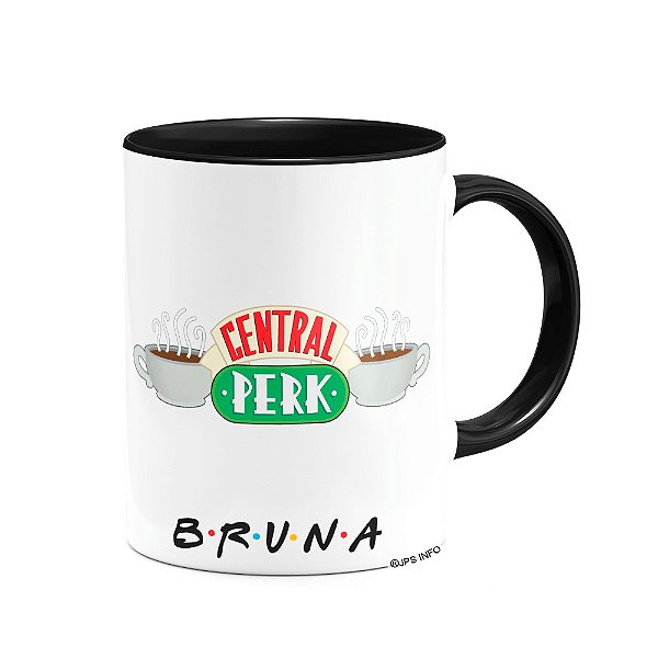 Caneca B-black Friends Central Perk Com Nome Personalizado