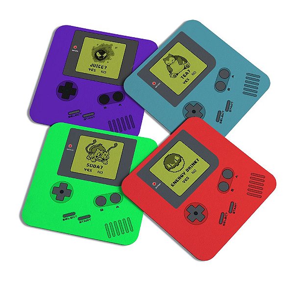 Porta copos Gamer - Game CoasterBoy 2.0 - com 4 peças