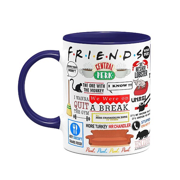 Caneca Icons Moments - Friends - B-blue navy