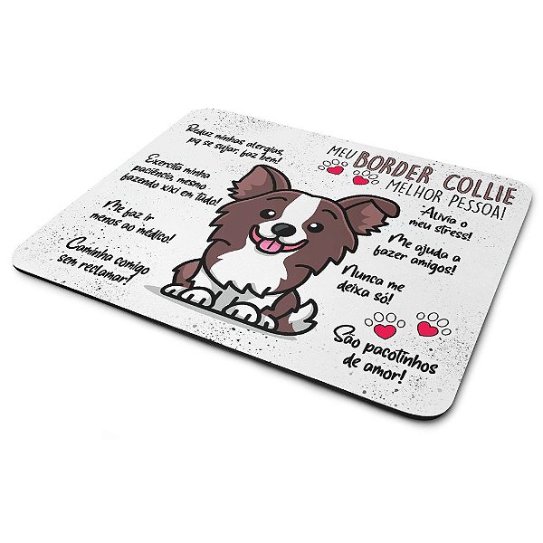 Mouse Pad Dog - Meu Border Collie puppy, melhor pessoa! M2