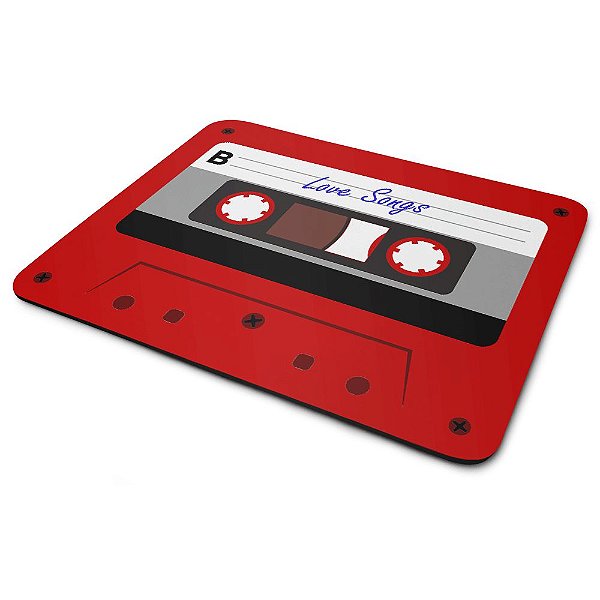 Mouse Pad Geek - Fita cassete K7 retrô vintage Love Songs