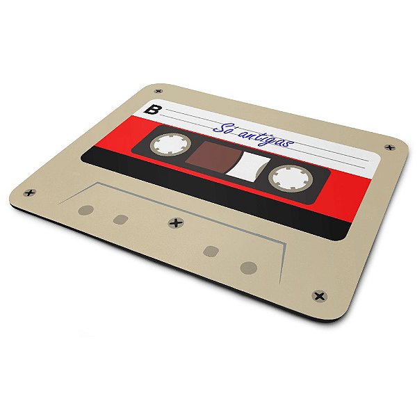 Mouse Pad Geek - Fita cassete K7 retrô vintage Só antigas
