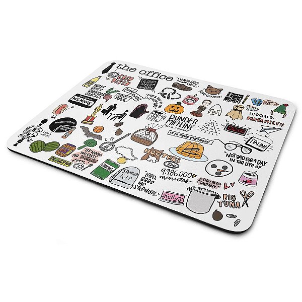 Mouse Pad Geek Icons Moments White - The Office