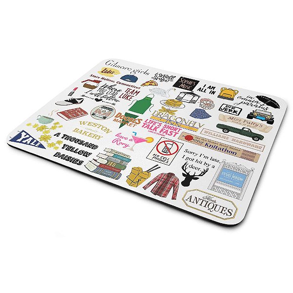Mouse Pad Geek Icons Moments White - Gilmore Girls