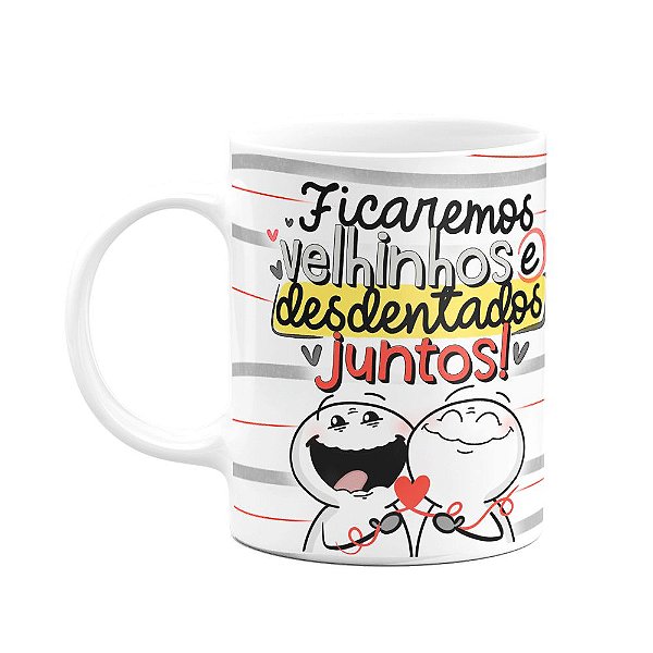 Caneca funny Namorados - Velhinhos e desdentados juntos