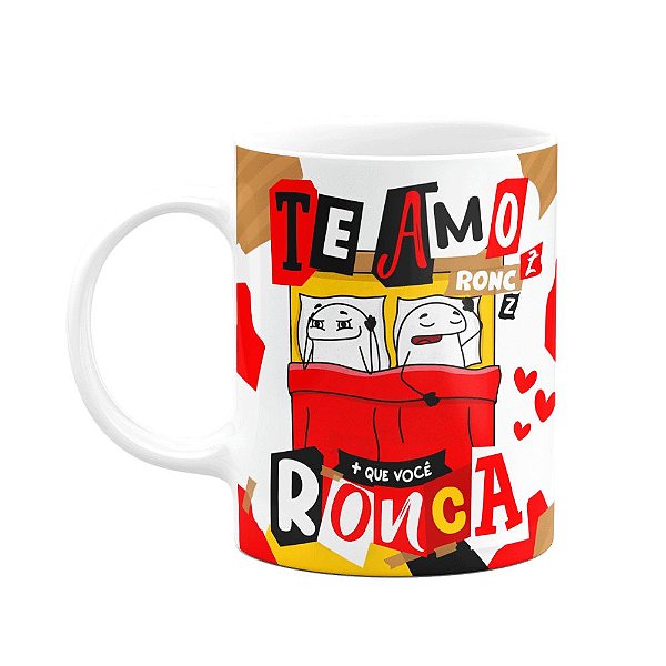 Caneca Flork Namorados - Te amo mais que você ronca