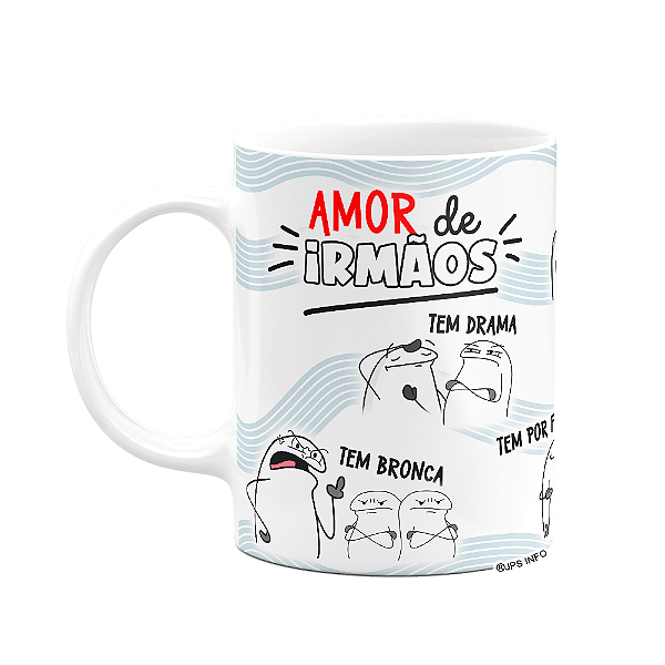 Caneca Flork Irmãos - Amor de irmãos - M2 Branca