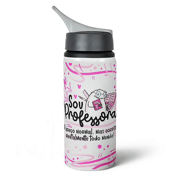 Garrafa Squeeze NK Flork Profissões - Sou Professora