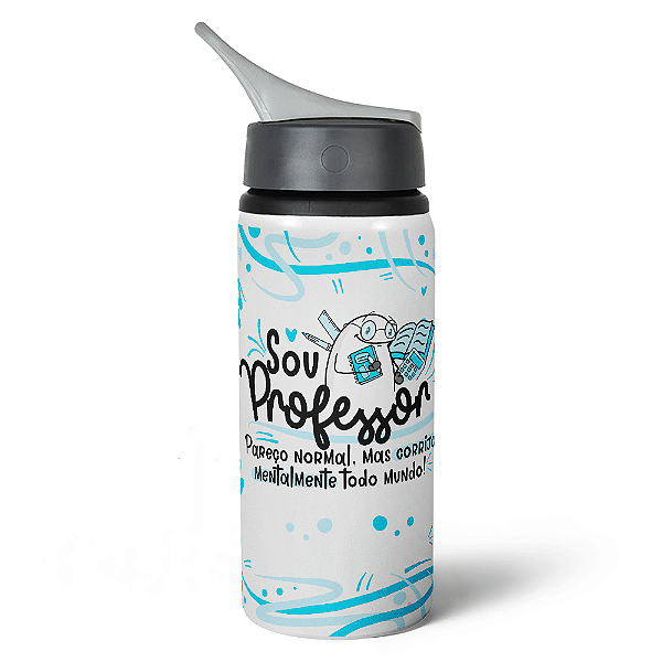 Garrafa Squeeze NK Flork Profissões - Sou Professor
