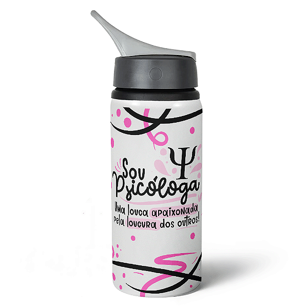 Garrafa Squeeze NK Profissões - Sou Psicóloga - 600ml