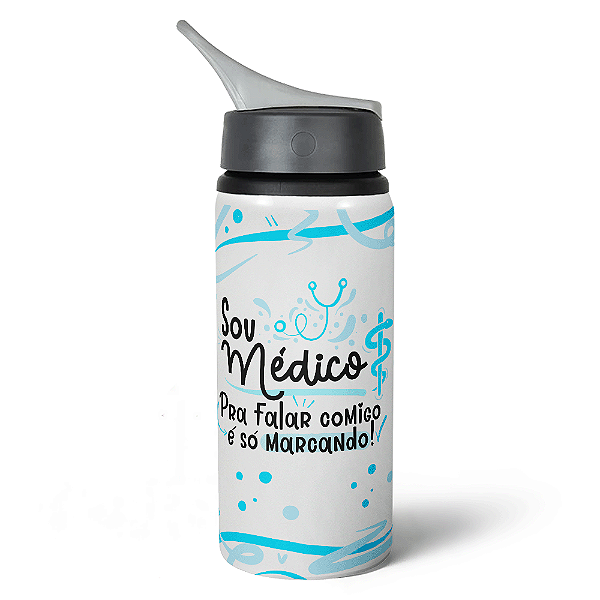 Garrafa Squeeze NK Profissões - Sou Médico 600ml