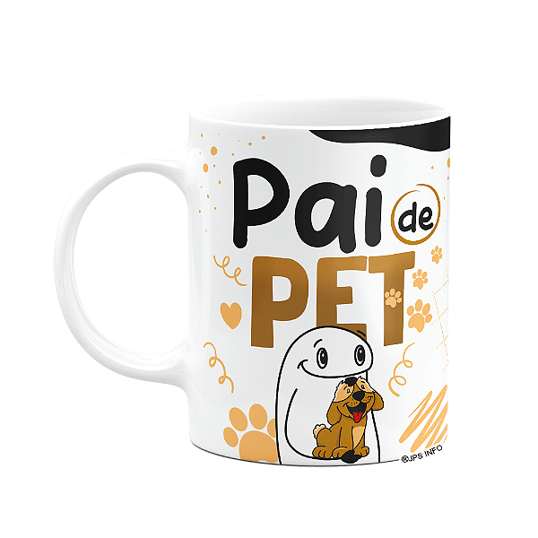 Caneca Flork Dia dos Pais - Pai de pet cachorro