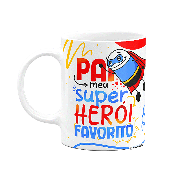 Caneca Flork Dia dos Pais - Pai, meu super herói favorito