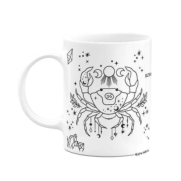 Caneca dos Signos - Signo de Câncer - 325ml branca