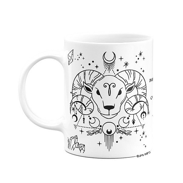 Caneca dos Signos - Signo de Áries - 325ml branca