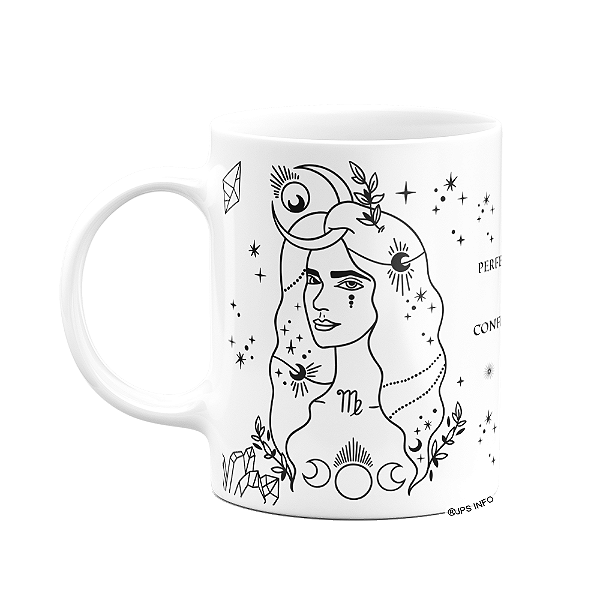 Caneca dos Signos - Signo de Virgem - 325ml branca