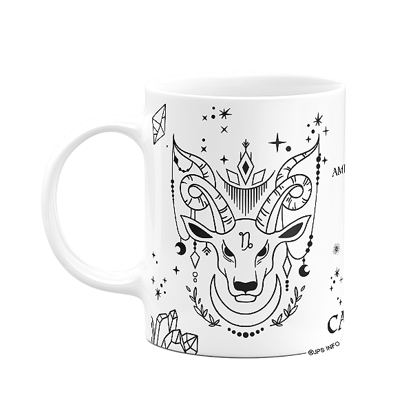 Caneca dos Signos - Signo de Capricórnio - 325ml branca