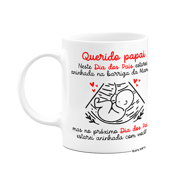 Caneca Dia dos Pais - Querido futuro papai de menina - M2