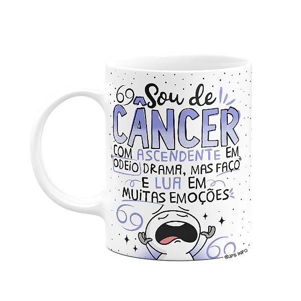 Caneca Funny Signos - Sou de Câncer - 325ml branca