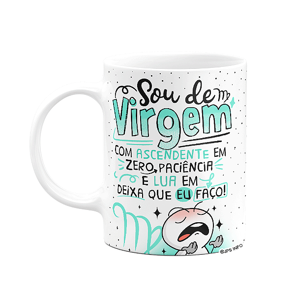 Caneca Funny Signos - Sou de Virgem - 325ml branca