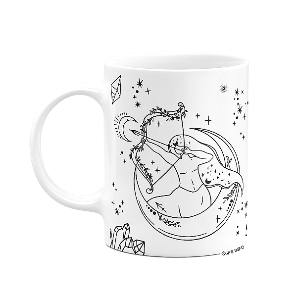 Caneca dos Signos - Signo de Sagitário - 325ml branca