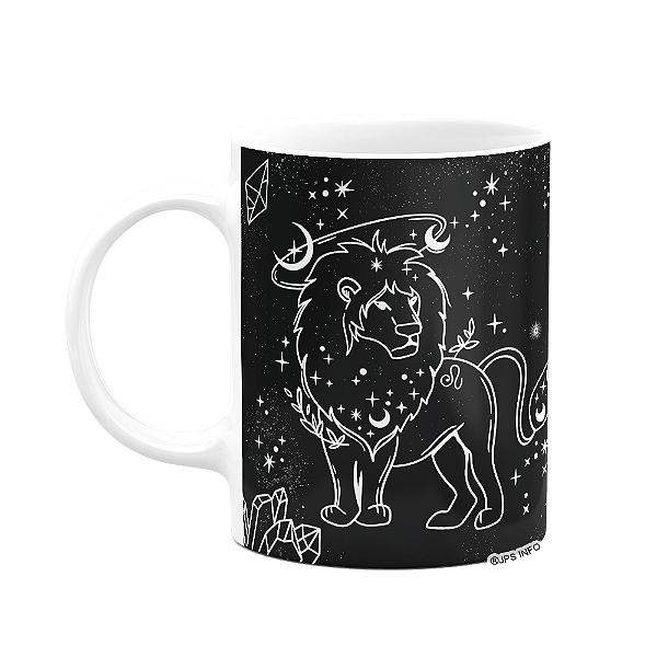 Caneca dos Signos - Signo de Leão - 325ml b-dark