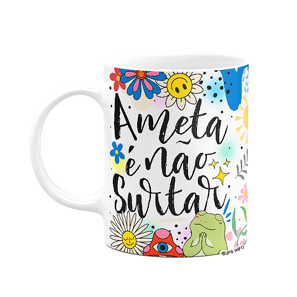 Caneca Divertida Vibes - A meta é não surtar