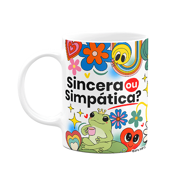 Caneca Divertida Vibes - Simpática ou sincera?