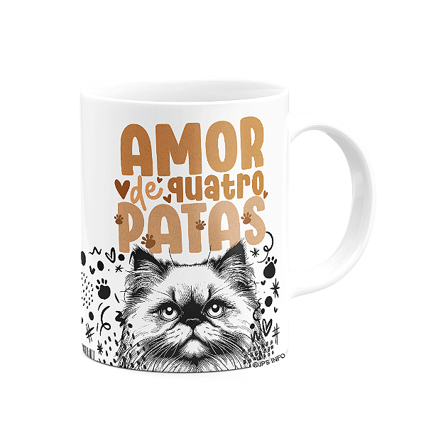 Caneca - Amor de quatro patas - Gato Persa