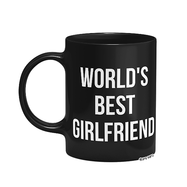 Caneca World's Best Girlfriend - The Office - Preta