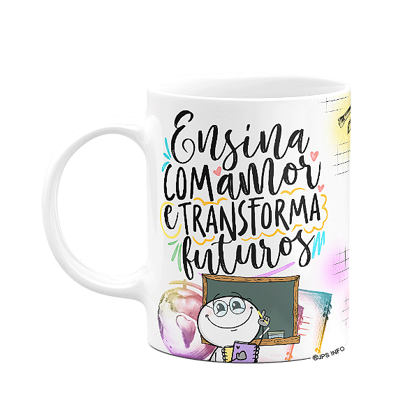 Caneca Funny Professor - Ensina com amor
