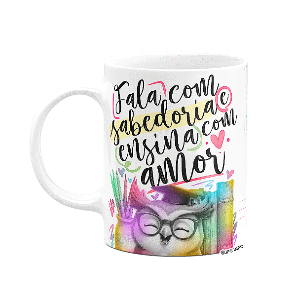 Caneca Professora coruja - Ensina com amor