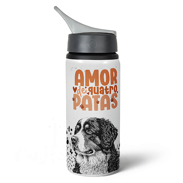 Garrafa Squeeze NK - Amor de Quatro Patas - Bernese