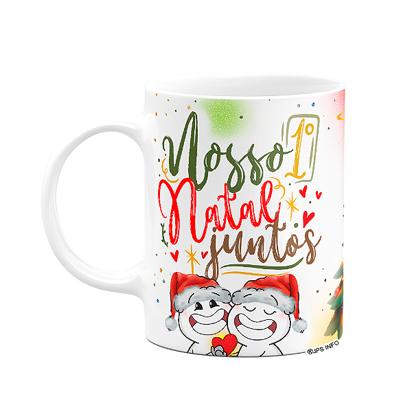 Caneca Funny Natal - Nosso primeiro natal juntos