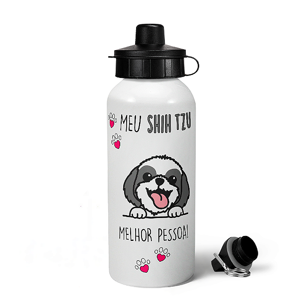 Garrafa Squeeze MQ Dog - Meu Shih tzu, melhor pessoa - M2