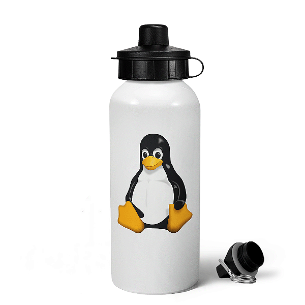 Garrafa Squeeze MQ Geek Linux - Tux Linux