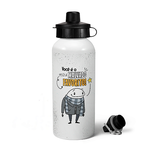 Garrafa Squeeze MQ Flork - Você é o meu malvado favorito