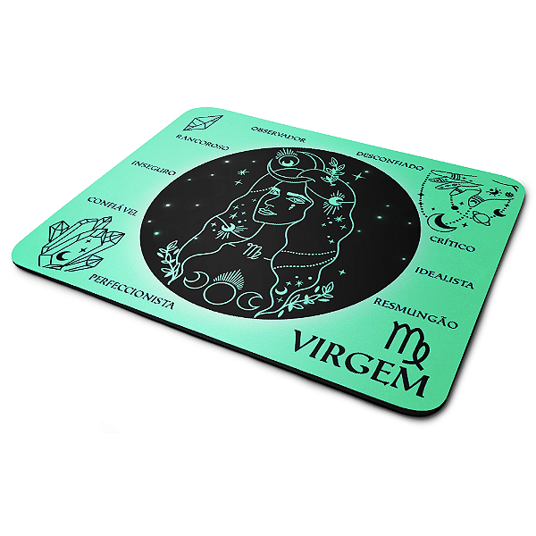 Mouse Pad Signos - Virgem - Light Green