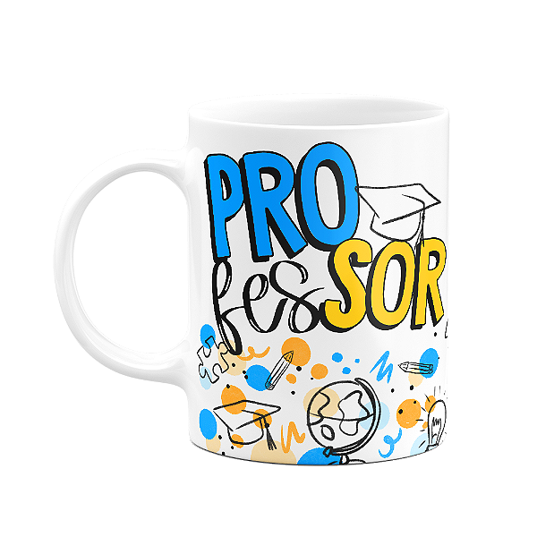 Caneca profissões - Professor - 325ml branca - M2