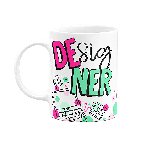 Caneca profissões - Designer - 325ml branca - M2