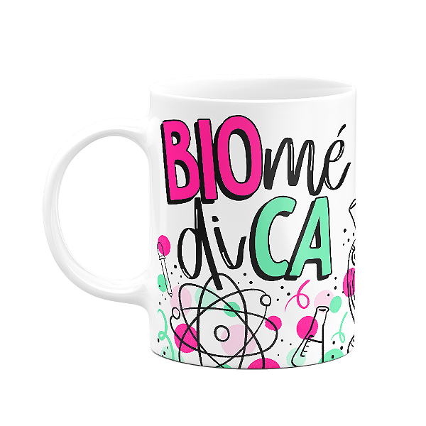 Caneca profissões - Biomédica - 325ml - Branca