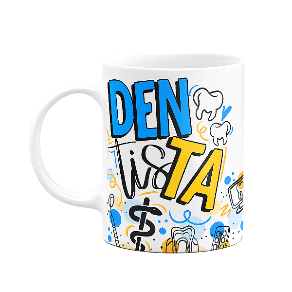 Caneca profissões - Dentista - 325ml - Branca