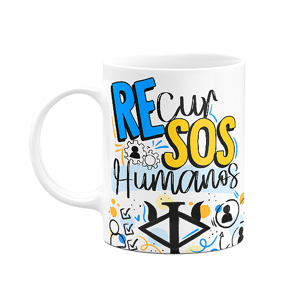 Caneca profissões - Recursos Humanos - 325ml - Branca
